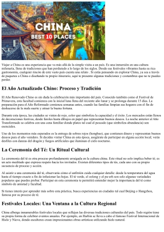 Las folklore chinas al alcance de todos los viajeros