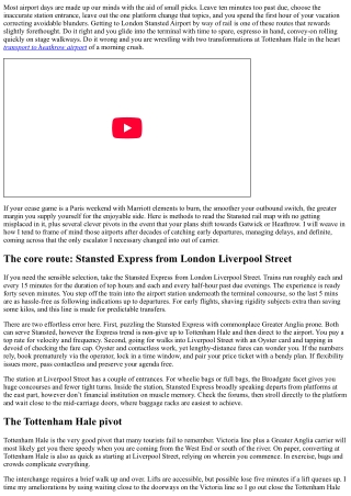 Trains to London Stansted Airport: Smooth Transfers Before Your Paris Marriott E
