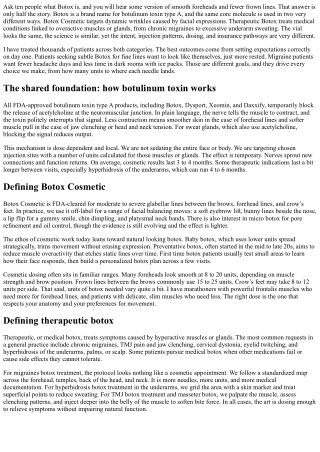 Botox Cosmetic vs Therapeutic Botox: Key Differences