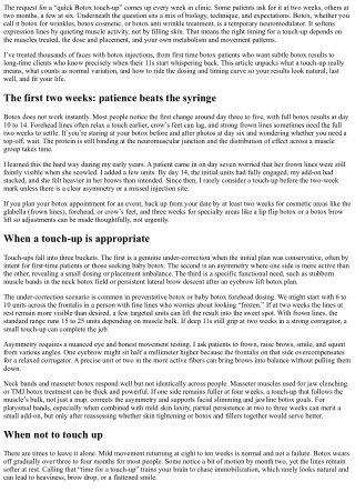 Botox Touch-Up: When You Need It and When You Don’t