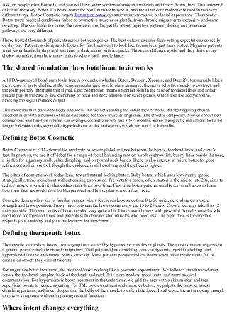 Botox Cosmetic vs Therapeutic Botox: Key Differences