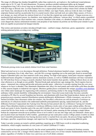 Resilient and Beautiful: The Benefits of Resin Furniture