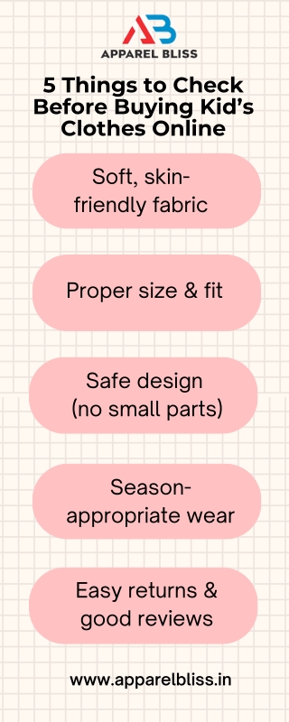 5 Things to Check Before Buying Kid’s Clothes Online