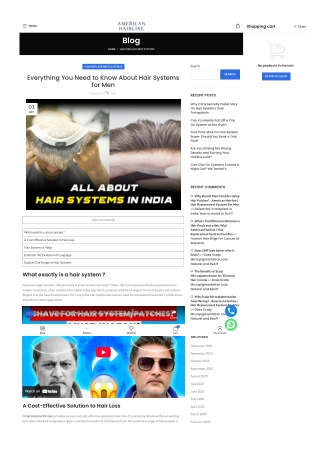 Everything You Need to Know About Hair Systems for Men