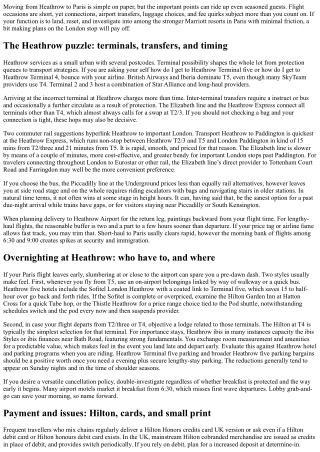 Heathrow to Paris: Transport Tips Before Checking into Marriott Hotels Paris