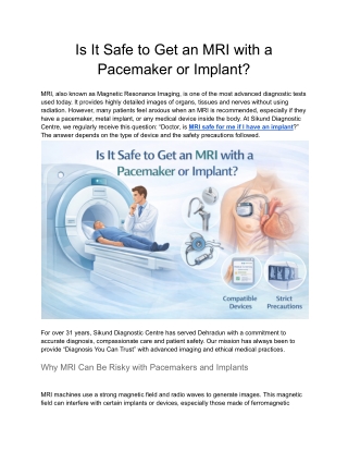 Is It Safe to Get an MRI with a Pacemaker or Implant
