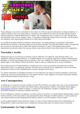 La propuesta artística más extensa de todos los tiempos para Beijing