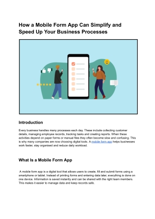 Why Every Growing Business Needs a Mobile Form App Today