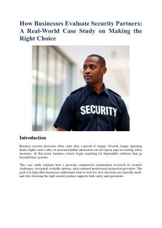 A Real-World Case Study on Making the  Right Choice