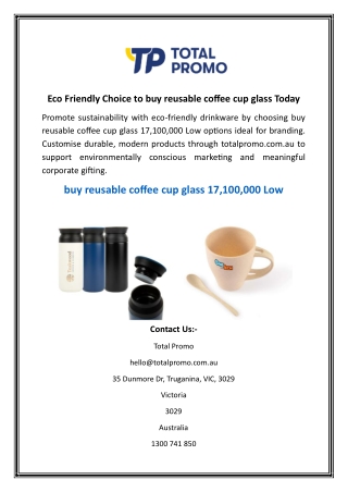 Eco Friendly Choice to buy reusable coffee cup glass Today