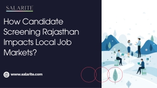 How Candidate Screening Rajasthan Impacts Local Job Markets