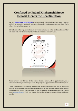 Confused by Faded KitchenAid Stove Decals? Here’s the Real Solution