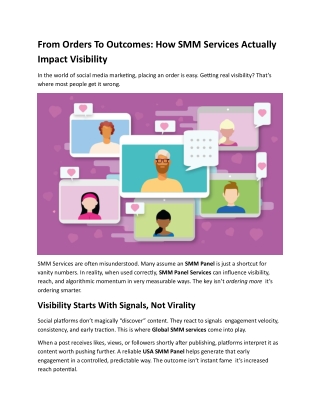 How SMM Panel Services Turn Engagement Into Visibility