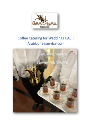 Coffee Catering for Weddings UAE | Arabicoffeeservice.com