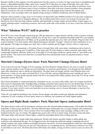 Business-Friendly Stays: Best Marriott Hotels in Paris with Great Wi‑Fi