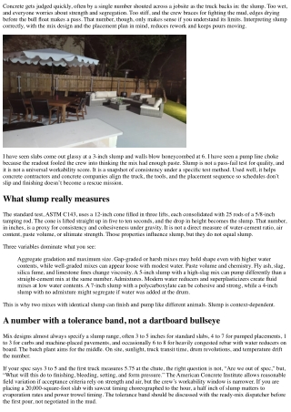 Interpreting Slump Tests to Reduce Rework and Delays