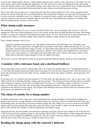 Interpreting Slump Tests to Reduce Rework and Delays