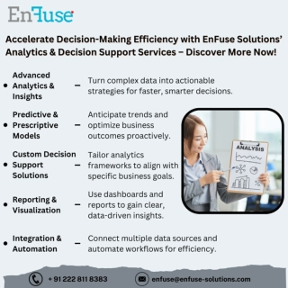 Accelerate Decision-Making Efficiency with Analytics & Decision Support Services