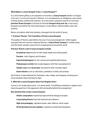 What Makes a Luxury Bouquet Truly luxury -Flowerbox