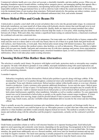 Combining Helical Piles along with Level Beams in Commercial Development