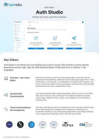 LoginRadius Auth Studio: Visual CIAM Orchestration Platform