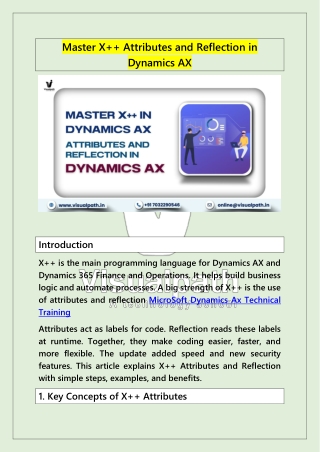 MicroSoft Dynamics AX Technical Course Expert Training