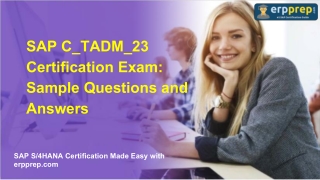 SAP C_TADM_23 Certification Exam: Sample Questions and Answers