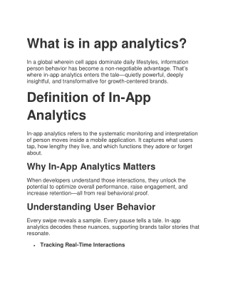 whatisinappanalytics