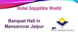 Banquet hall in Mansarovar Jaipur