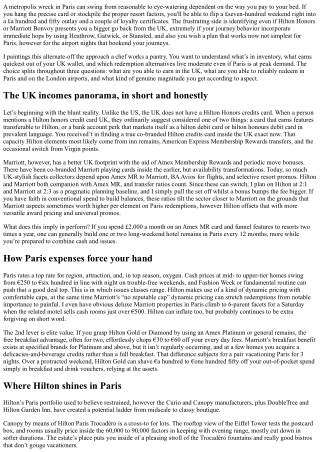 Hilton Honors Credit Card UK vs Marriott Points: Best Strategy for Paris Stays