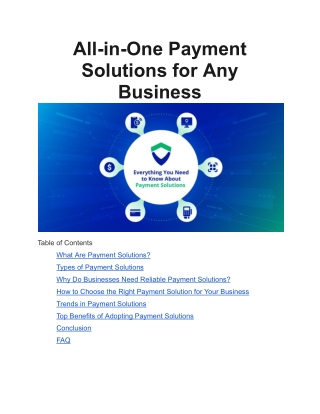 Payment Solutions for Any Business