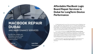 Affordable MacBook LogicBoard Repair Services inDubai for LongTerm DevicePerformance__
