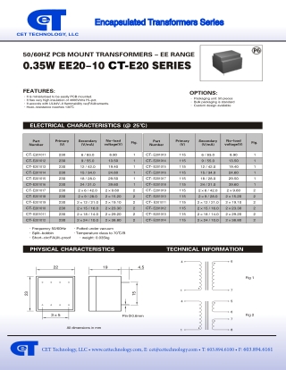 Encapsulated Transformer with UL Approval for Industrial Electronics