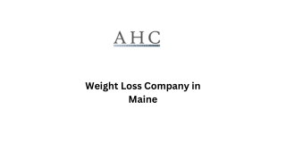 Weight Loss Company in Maine