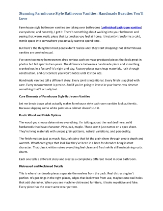 Stunning Farmhouse Style Bathroom Vanities Handmade Beauties You’ll Love