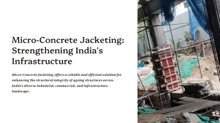 Micro-Concrete Jacketing for Structural Strengthening