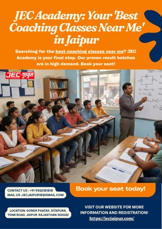 JEC Academy Your 'Best Coaching Classes Near Me' in Jaipur