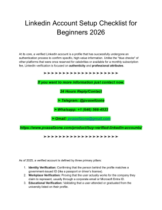 Linkedin Account Setup Checklist for Beginners 2026