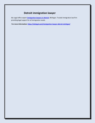 Detroit immigration lawyer