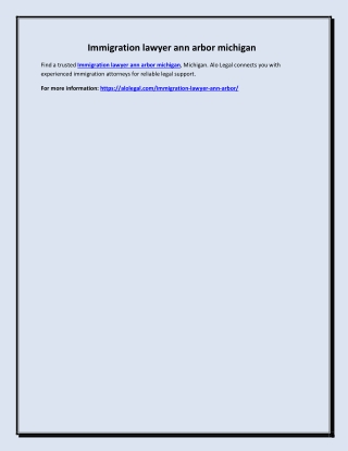 Immigration lawyer ann arbor michigan