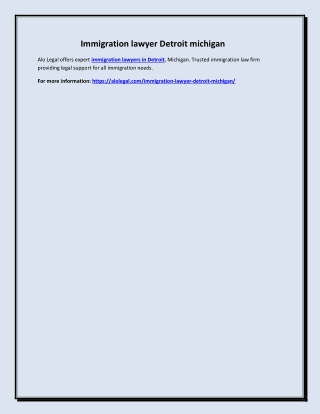 Immigration lawyer Detroit michigan