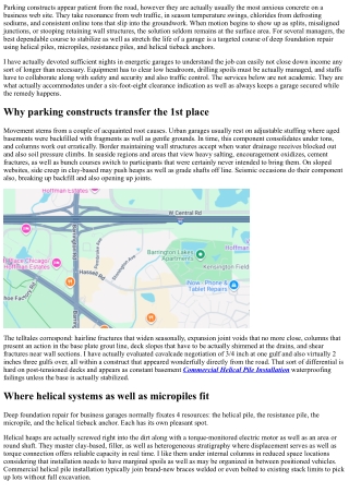 Commercial Car Park Design Repair Work with Helical Tiebacks and also Anchors