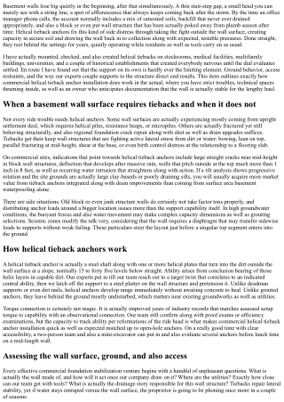 Business Helical Tieback Installment for Cellar Wall Structure Stablizing