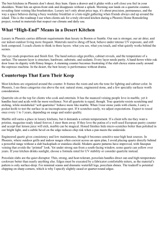 Selecting High-End Materials: A Phoenix Home Remodeling Roadmap to a Luxurious K