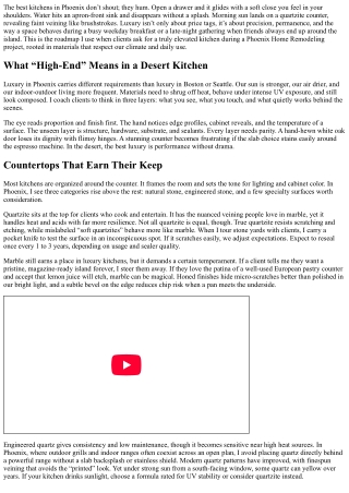 Selecting High-End Materials: A Phoenix Home Remodeling Roadmap to a Luxurious K