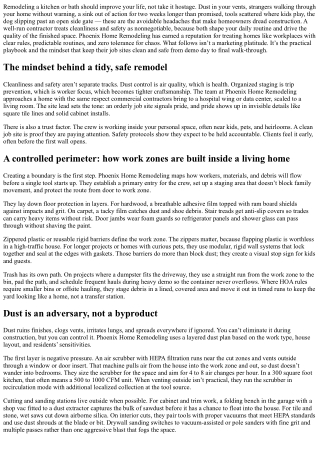 How Phoenix Home Remodeling Maintains Clean, Safe Job Sites During Construction