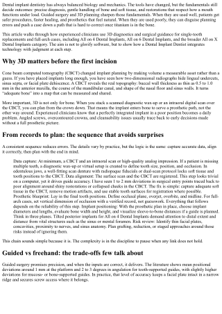 Dental Implant Dentist Techniques: Guided Surgery and 3D Planning
