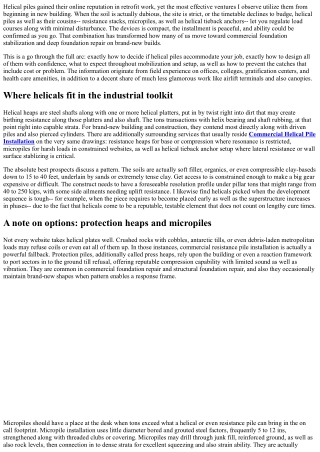 Office Helical Piles for New Building: Coming From Style to Installment