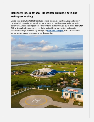 Helicopter Joyride in Unnao Uttar Pradesh