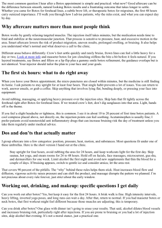 Botox Aftercare Instructions: Do’s, Don’ts, and Recovery Timeline